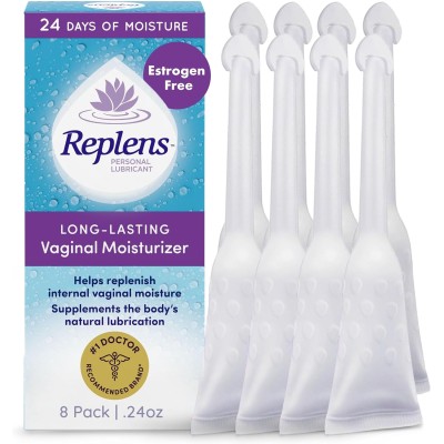 Replens Long-Lasting l Moisturizer with single-use applicator, 8 Count (Pack of 1)