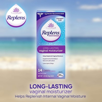 Replens Long-Lasting l Moisturizer with single-use applicator, 8 Count (Pack of 1)